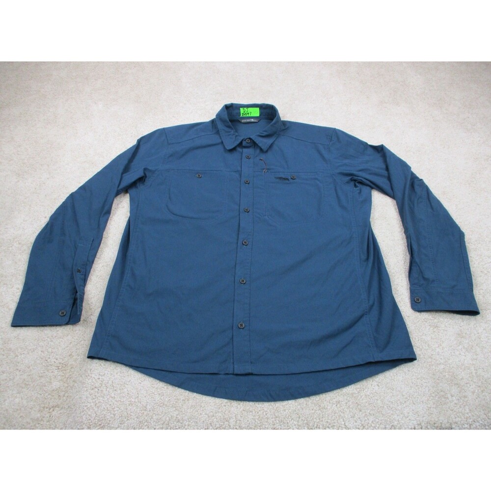 Sitka Gear Shirt Mens Extra Large XL Blue Harvester Hiking Fishing Button Up